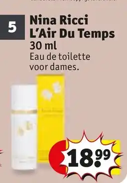 Kruidvat Nina Ricci L'Air Du Temps aanbieding