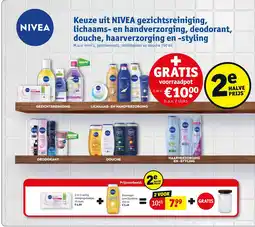 Kruidvat NIVEA gezichtsreiniging, lichaams- en handverzorging, deodorant, douche, haarverzorging en -styling aanbieding