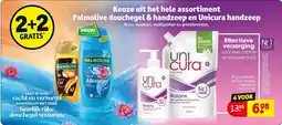 Kruidvat Palmolive douchegel & handzeep en Unicura handzeep aanbieding