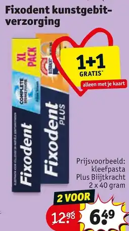 Kruidvat Fixodent kunstgebit-verzorging aanbieding