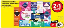 Kruidvat Menstruatie artikelen en intieme verzorging aanbieding