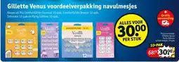Kruidvat Gillette Venus navulmesjes aanbieding