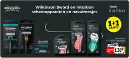 Kruidvat Wilkinson Sword en Intuition scheerapparaten en navulmesjes aanbieding