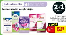 Kruidvat Incontinentie inlegkruisjes aanbieding