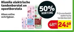 Kruidvat Hismile elektrische tandenborstel en opzetborstels aanbieding