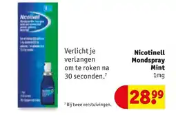 Kruidvat Nicotinell Mondspray Mint aanbieding