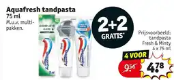 Kruidvat Aquafresh tandpasta aanbieding