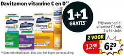 Kruidvat Davitamon vitamine C en D** aanbieding
