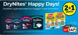 Kruidvat DryNites pyjamabroekjes en Huggies Little Swimmers aanbieding