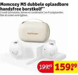 Kruidvat Momcozy M5 dubbele oplaadbare handsfree borstkolf aanbieding