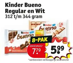Kruidvat Kinder Bueno Regular en Wit aanbieding