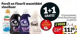 Kruidvat Persil en Fleuril wasmiddel vloeibaar aanbieding