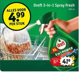 Kruidvat Dreft 3-in-1 Spray Fresh aanbieding