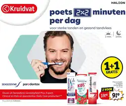 Kruidvat Sensodyne en parodontax tandpasta aanbieding