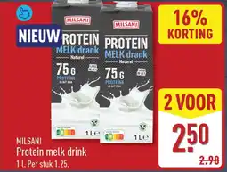 ALDI Milsani Protein melk drink aanbieding