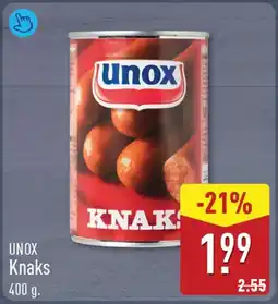 ALDI Unox Knaks aanbieding
