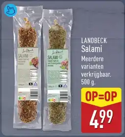 ALDI Landbeck Salami aanbieding