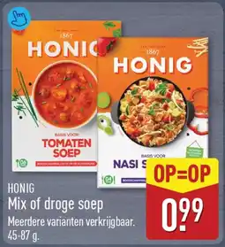 ALDI Honig Mix of droge soep aanbieding