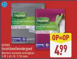 ALDI Depend Incontinentieondergoed aanbieding