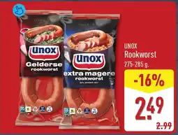 ALDI UNOX Rookworst aanbieding
