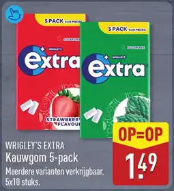 ALDI Wrigley's Extra Kauwgom 5-pack aanbieding
