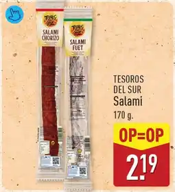 ALDI Tesoros del Sur Salami aanbieding