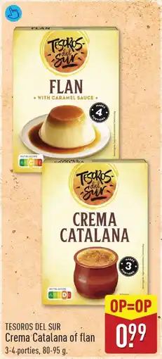 ALDI Tesoros del Sur Crema Catalana of flan aanbieding
