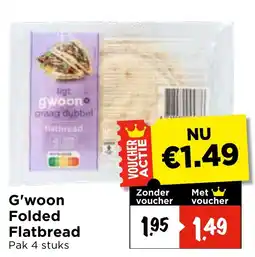 Vomar Voordeelmarkt G'woon Folded Flatbread aanbieding