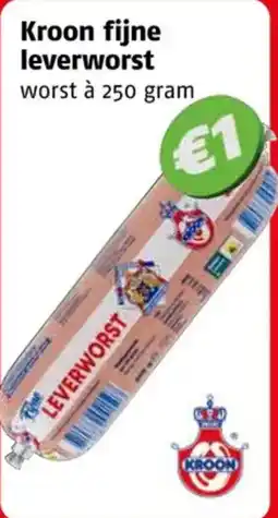 Poiesz Kroon fijne leverworst aanbieding