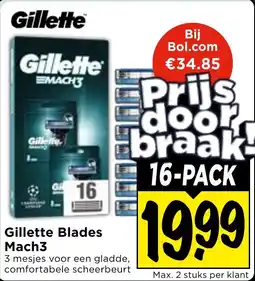 Vomar Voordeelmarkt Gillette Blades Mach3 aanbieding