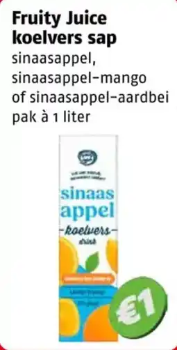 Poiesz Fruity Juice koelvers sap aanbieding