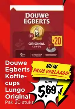 Vomar Voordeelmarkt Douwe Egberts Koffiecups Lungo Original aanbieding