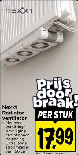 Vomar Voordeelmarkt Nexxt Radiator-ventilator aanbieding