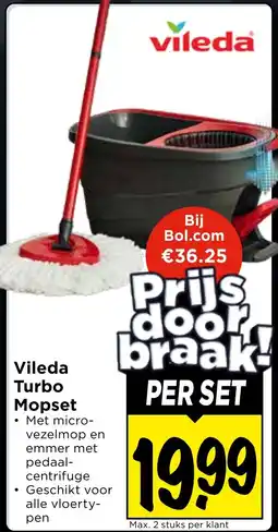 Vomar Voordeelmarkt Vileda Turbo Mopset aanbieding