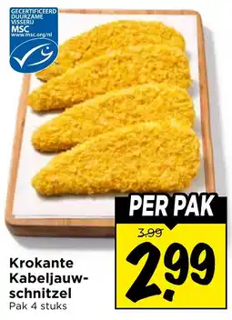 Vomar Voordeelmarkt Krokante Kabeljauwschnitzel aanbieding