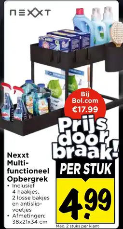 Vomar Voordeelmarkt Nexxt Multi-functioneel Opbergrek aanbieding