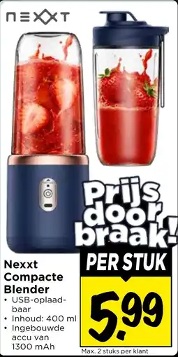 Vomar Voordeelmarkt Nexxt Compacte Blender aanbieding