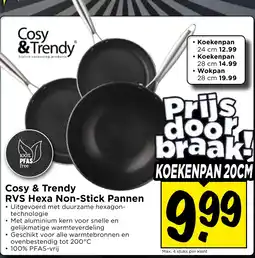 Vomar Voordeelmarkt Cosy & Trendy RVS Hexa Non-Stick Pannen aanbieding
