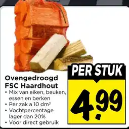 Vomar Voordeelmarkt Ovengedroogd FSC Haardhout aanbieding