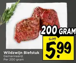 Vomar Voordeelmarkt Wildzwijn Biefstuk aanbieding