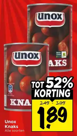 Vomar Voordeelmarkt Unox Knaks aanbieding