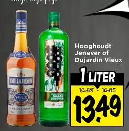 Vomar Voordeelmarkt Hooghoudt Jenever of Dujardin Vieux aanbieding