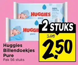 Vomar Voordeelmarkt Huggies Billendoekjes Pure aanbieding