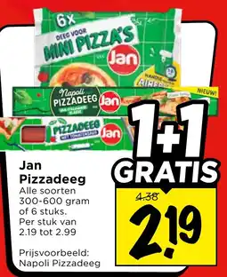 Vomar Voordeelmarkt Jan Pizzadeeg aanbieding