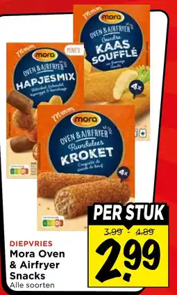 Vomar Voordeelmarkt Alle Mora Oven & Airfryer Snacks aanbieding