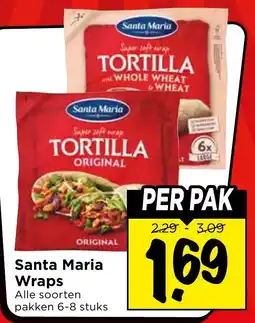 Vomar Voordeelmarkt Santa Maria Wraps aanbieding