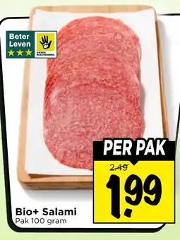 Vomar Voordeelmarkt Bio+ Salami aanbieding