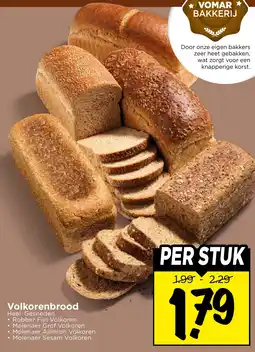 Vomar Voordeelmarkt Volkorenbrood aanbieding