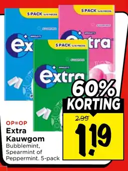 Vomar Voordeelmarkt Extra Kauwgom aanbieding