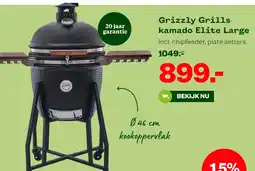 Welkoop Grizzly Grills kamado Elite Large aanbieding
